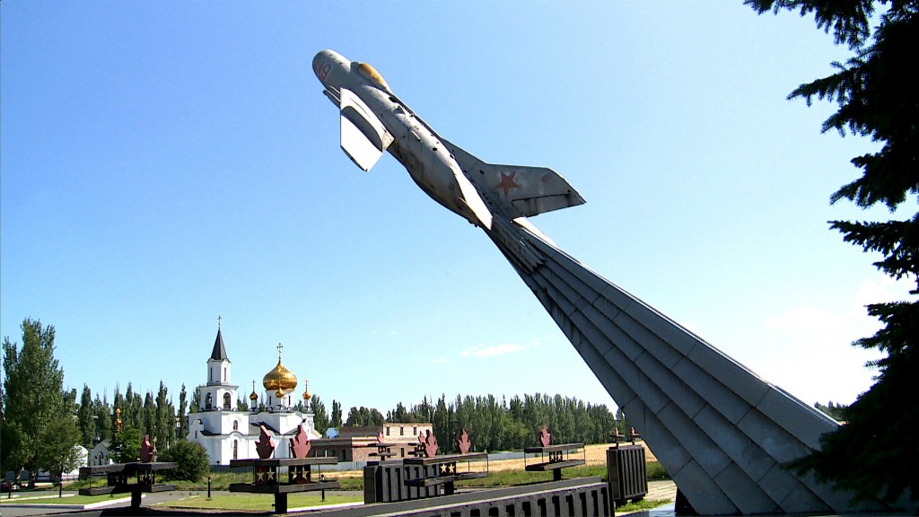 Plane and church